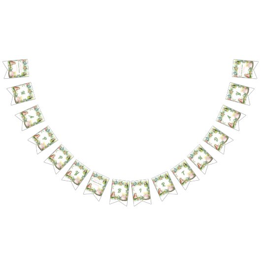 Groene Pastel Fairy Eerste Verjaardag - Vlaggetjes (Alle)