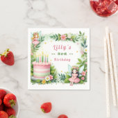 Groene pastel fee verjaardag - servet (Insitu)