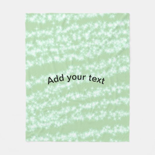 Groene pastel glitters glans naam tekst boho retro fleece deken (Voorkant)