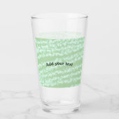 Groene pastel glitters glans naam tekst boho retro glas (Achterkant)