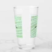 Groene pastel glitters glans naam tekst boho retro glas (Links)