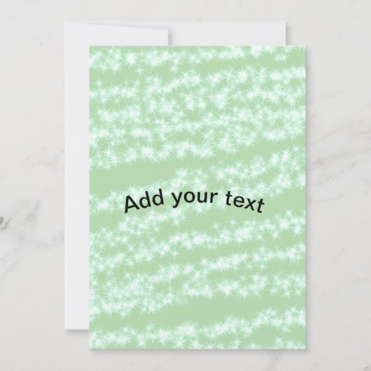 Groene pastel glitters glans naam tekst boho retro kaart (Voorkant)