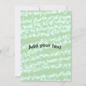 Groene pastel glitters glans naam tekst boho retro kaart (Achterkant)