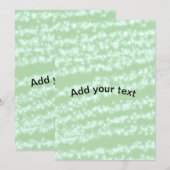 Groene pastel glitters glans naam tekst boho retro kaart (Voorkant / Achterkant)