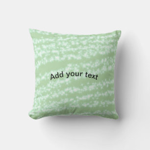 Groene pastel glitters glans naam tekst boho retro kussen