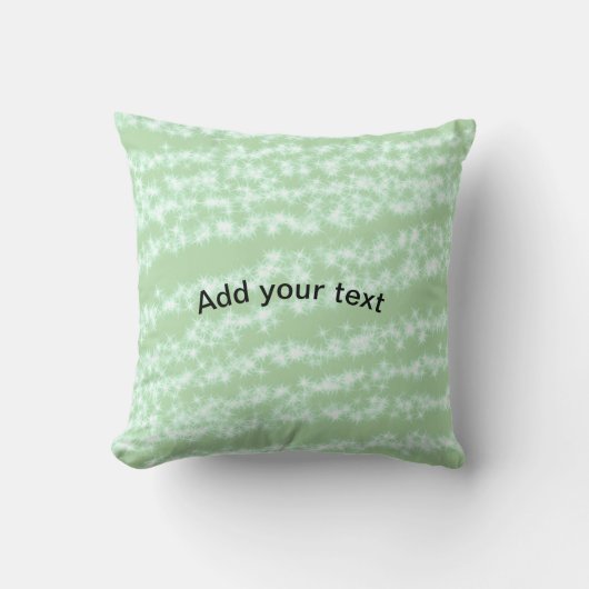 Groene pastel glitters glans naam tekst boho retro kussen (Voorkant)