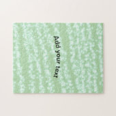 Groene pastel glitters glans naam tekst boho retro legpuzzel (Horizontaal)
