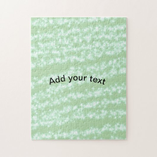 Groene pastel glitters glans naam tekst boho retro legpuzzel (Verticaal)