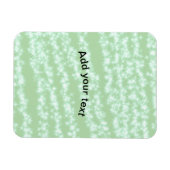 Groene pastel glitters glans naam tekst boho retro magneet (Horizontaal)