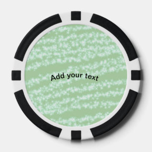 Groene pastel glitters glans naam tekst boho retro poker chips