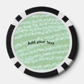 Groene pastel glitters glans naam tekst boho retro poker chips (Achterkant)