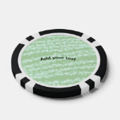 Groene pastel glitters glans naam tekst boho retro poker chips (Enkel)