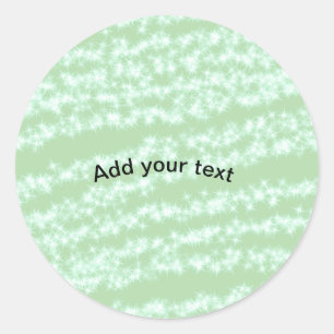 Groene pastel glitters glans naam tekst boho retro ronde sticker