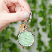 Groene pastel glitters glans naam tekst boho retro sleutelhanger (Hand)