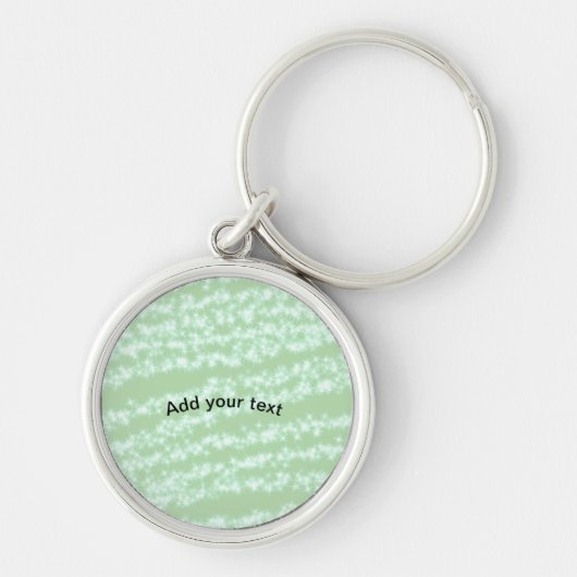 Groene pastel glitters glans naam tekst boho retro sleutelhanger (Voorkant)