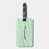 Groene pastel glittersparel naam tekst boho retro bagagelabel (Achterkant verticaal)