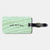 Groene pastel glittersparel naam tekst boho retro bagagelabel (Achterkant horizontaal)