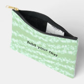 Groene pastel glittersparel naam tekst boho retro etui (Open)