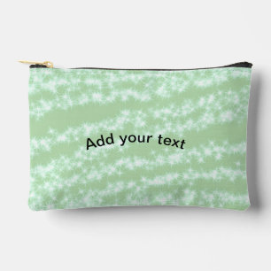 Groene pastel glittersparel naam tekst boho retro etui