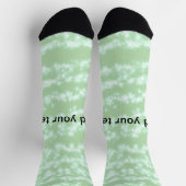 Groene pastel glittersparel naam tekst boho retro sokken (Top)