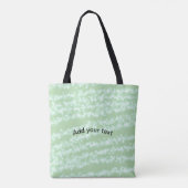 Groene pastel glittersparel naam tekst boho retro  tote bag (Achterkant)