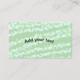 Groene pastel glittersparel naam tekst boho retro  visitekaartje