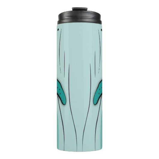 Groene pastelvinvis thermosbeker (Voorkant)