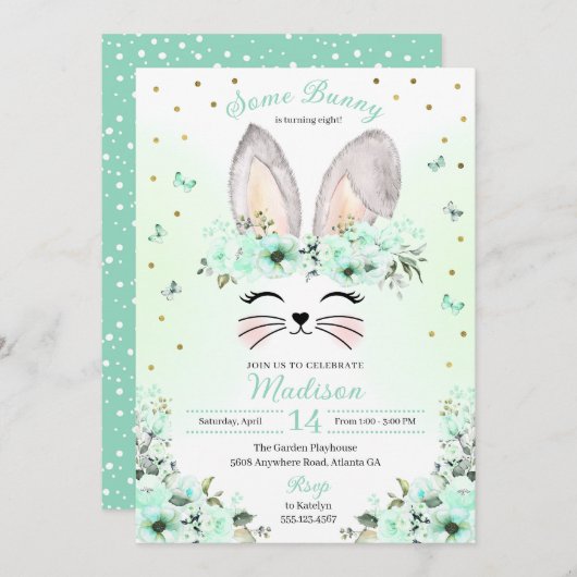 Groene pasteuze bloeitijd kaart (Voorkant / Achterkant)