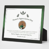 Groene Pastor Waardering Celebration Event Gift Fotoplaat (Zijkant)