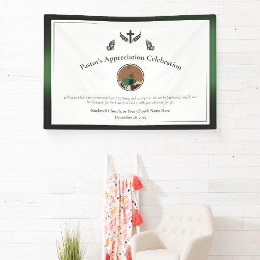 Groene Pastor Waardering Celebration Event Spandoek (Insitu)