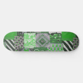 Groene Patchwork Skatebord Dek Persoonlijk Skateboard (Horizontaal)