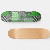 Groene Patchwork Skatebord Dek Persoonlijk Skateboard (Horizontaal)