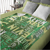 Groene Patchwork van Namen Urban Style Fleece Deken