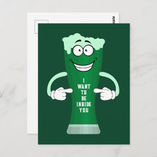 Groene Patrick's Beer Funny Gezegde Patrick's Day Briefkaart (Voorkant / Achterkant)