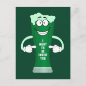Groene Patrick's Beer Funny Gezegde Patrick's Day Briefkaart (Voorkant)