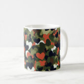 Groene Patroon Hart Camouflage Koffiemok (Voorkant rechts)