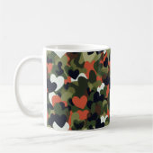 Groene Patroon Hart Camouflage Koffiemok (Links)