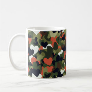 Groene Patroon Hart Camouflage Koffiemok