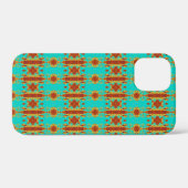 Groene patroon met roodbruine rode roodbruin Case-Mate iPhone case (Achterkant (horizontaal))