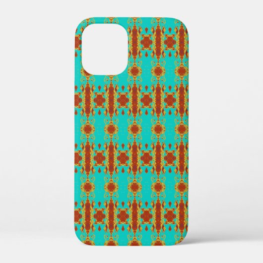 Groene patroon met roodbruine rode roodbruin Case-Mate iPhone case (Achterkant)