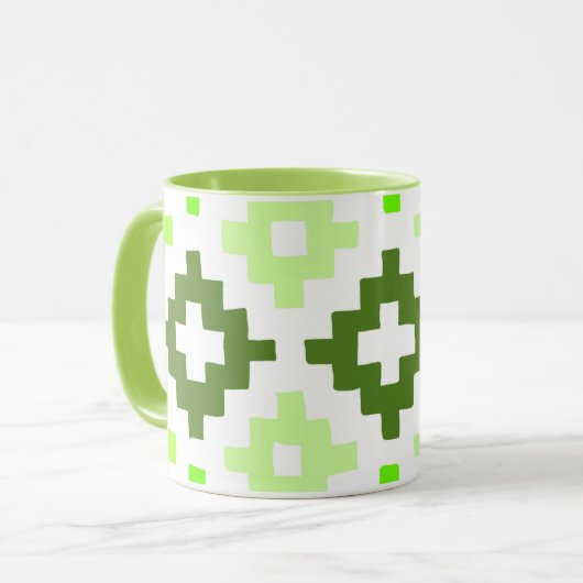 Groene Patroon Mok (Voorkant links)