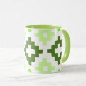 Groene Patroon Mok (Voorkant rechts)