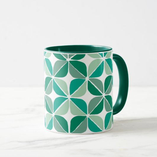 Groene Patroon Mok (Voorkant rechts)