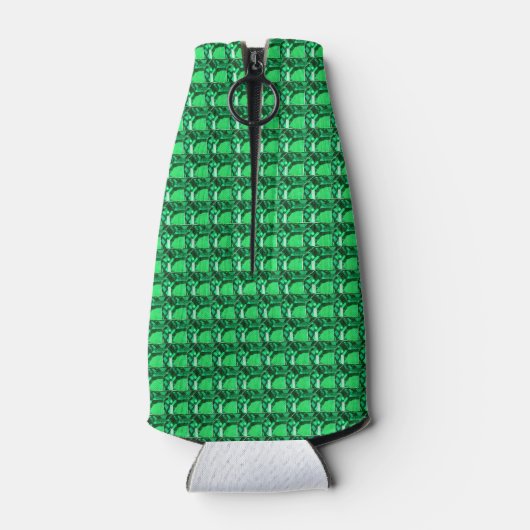 Groene Patroon Smaragd Flesjeskoeler (Achterkant)