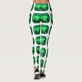 Groene Patroon Smaragd Leggings (Achterkant)