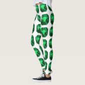 Groene Patroon Smaragd Leggings (Links)