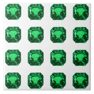 Groene Patroon Smaragd Tegeltje