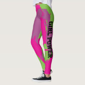 Groene Patroonaangepaste poorten en fitness-Leggin Leggings (Links)