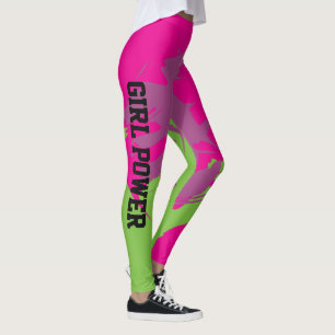 Groene Patroonaangepaste poorten en fitness-Leggin Leggings