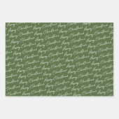 Groene patroonkerst inpakpapier vel (Voorkant 2)